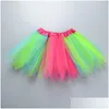 Jupes Femmes Rainbow Dance Pettiskirt Adts Tutu Tle Ballet Stage Mesh Gaze Demi Pompous Party Mini Jupe Dancewear Costume Dressup Dht4K