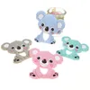 Commercio all'ingrosso 10 pz Koala Silicone Baby Massaggiagengive Animale Orso Bpa Nato Libero Dentizione Collana Pendente Accessori FAI DA TE Regalo Di Natale 240308