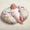 Baby matningskudde Cotton Bortabla avtagbar elastisk U-formad kudde Skyddsfodral Multifunktionell barnstolskudde 240315