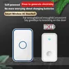 Doorbells Wireless Intelligent Waterproof Doorbell 300M Range LED Night Light Home Call bell US EU UK Plug 1 2 Button ReceiverPLXG H240322