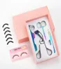 Eyelash Curler Set Tweezer Tweezers Eyebrow Trimming Tools Partial Grafting False Eyelash Assistant Stainless Makeup Beauty Tool1618710