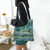 Shopping Bags The Waterlily Pond Green Harmony Tote Claude Monet Water Lilies And Japanese Bridge Canvas Shoulder Shopper