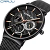 Montres hommes CRRJU luxe célèbre haut marque hommes mode tenue décontractée montre militaire Quartz montres Relogio Masculino Saa288v