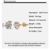 1000s joias finas design popular 14k ouro sólido com brinco de moissanite real para mulheres personalizar 18k