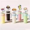 Drinking Sts Hamburger Pizza Sile St Toppers Accessories Er Charms Reusable Splash Proof Dust Plug Decorative 8Mm/10Mm Drop Delivery Otz3G