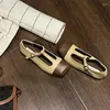 Casual Shoes French Low Heel Single Patchwork Square Toe Leather for Women Elegant T-strap Mary Janes Fashion Dress Flat