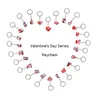 Nyckelringar Valentines Day Series Keychain Romantic Heart Ring Cartoon Fashion Keyrings Charms bil för kvinnor Girls Bag Drop Delivery Otdnz
