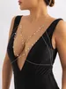 Chaînes de corps chaîne de soutien-gorge bijoux en cristal brillant poitrine harnais Bikini femmes collier goutte glands chaîne de corps