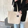 Duffel Väskor stor kapacitet Canvas Tote for Work Pending Carrying Bag College Student outfit bok axel mode dragkedja handväskor