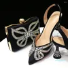 Dress Shoes Silver Women And Bag Set 2024 Ladies Pumps Match With Purse Handbag