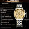 Cool Hollow Men Quartz Wristwatches Gold Luxury Waterproof Sports Watches Male Business Calendar Stainless Steel Man Watch Reloj 240311