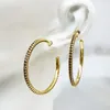 Dangle Earrings 5 Pairs Round Hoop Pave Zircon Colorful Crystal Jewelry Gift For Woment Fashion 30293