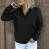 Womens Hoodies Hooded Drawstrings Pockets Long Sleeve Sweatshirts Pullovers Solid Color Streetwear Vintage Sudadera Mujer Female 240307