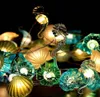 Tema náutico luzes decorativas da corda praia oceano luz seahorse concha concha festa de aniversário decorativa alimentado por bateria 2m 3m 1499202
