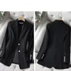 Luksusowa biała kurtka dla kobiet czarna blezer szczupła długi rękaw Chic koreańskie płaszcze wiosenne jesienne kurtka designerska odzież 240306