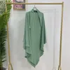 Vêtements ethniques Long Khimar Hijab Foulard Turban pour femme Wrap Overhead Abaya Musulman Prière Écharpe Ramadan Vêtements Islamiques Niqab Hijabs