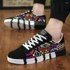 Casual schoenen Zapatillas Hombre voor heren Mode bedrukte sneakers Comfort plat gevulkaniseerd Drop Tenis Masculino