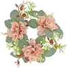 Decorative Flowers Wedding Ring Desktop Decor Rings Party Wreath For Pillars Wreaths Decoration Spring Tea Lights Candles