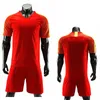 Conjunto de camisa de futebol vermelha de manga curta masculina, uniforme de futebol adulto laranja, camisa de time verde, nome personalizado, número diy 240306