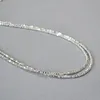 Shining Silver Charitable Fangzhu Crusted Silver Fashion, Simple Time Short Necklack Celester Chain Female