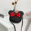 Monedero infantil para mujer niña dibujos animados bolso cruzado lindo ratón oreja bowknot bolso diseñador de moda señoras bolsos de hombro 240314