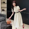 designer dresses womens luxury women dress summer spring fashion corseted college style frockletter embroidery wrap skirt