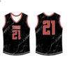 バスケットボールジャージーの男性シャツブラックホワイトブルースポーツシャツhot20240321