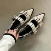 Dress Shoes Slingback Chunky Heels Women's Pumps Rivet Street Style Medium Heel Vintage Casual Sandals Spring Summer