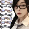 Sunglasses 2024 Retro Square Small Frame Glasses For Women's Anti Blue Light Fashion Y2K Style Eyeglasses