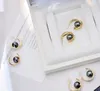 Kolczyki stadnonowe meibapj 9-10 mm naturalne czarne okrągłe perły moda 925 Silver Ear Studs Drobna biżuteria ślubna dla kobiet pusta taca