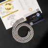 Fine Jewelry Pass Diamond Tester 15 mm 4-reihige Hiphop-Kette, vollständig vereist, kubanische Gliederkette aus Vvs-Moissanit