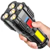 5Led For Home Use, Portable, Multifunctional Cob Side Lights, USB Charging, Mini High Light Flashlight 186658