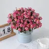 Decoratieve Bloemen 15 Hoofd Kunstbloem Roze Rode Roos Hoge Kwaliteit Zijde Nep Bruiloft Woonkamer Home Decor Boeket