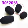 Tillbehör 100st/Lot Headset Ersättningsskum Mikrofon Cover Phone Headset Mic Cover Microphone Windcreen Windshied Headset Foam