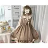 Lässige Kleider Japanische Vintage Kawaii Lolita Kleid Frauen Süße süße Schleife Puppenkragen Plaid Weiches Mädchen Auricularia Spitze Langarm