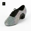 Dance Shoes Fashion Designer Heels Boys And Children Full Handmade Diamonds Latin Dancing Men's Shoe Soft Bottom A-1305