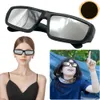 Óculos de sol para uso externo A embalagem 1/2/3/5 está em conformidade com o padrão ISO 12312-2 2015 (E) para guarda-sol de plástico para vidro de eclipse solar H240316