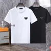 Solid Praddas pada trójkąt prd ppdda męska dekolt designer designer klasyczny koszulka koszula damska letnia moda tshirt czyste okrągłe bawełniane koszulki top swobodny bluza