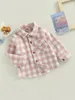 Jacken Kleinkind Kinder Baby Junge Mädchen Kariertes Hemd Jacke Langarm Button-Down Flanell Shacket Top Weihnachten Herbst Winter Kleidung