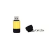 Mini USB -laddning Keychain Pocket Strong Light Travel Portable ficklampa 166418