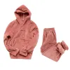 Nachtwäsche Winter Korallen Fleece Pyjama Set Frauen Dicke Warme Flanell Samt Gemütliche Zwei Stücke Nachtwäsche Anzug Damen Hause Kleidung homewear Männer