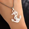 Pendant Necklaces Stainless Steel Simple Pirate Anchor Necklace For Men And Women Creative Personalized Hip-Hop Rock Sailor Gift