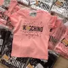 Kindermode-T-Shirts, neue Ankunfts-T-Shirts, kurzärmelige T-Shirts, Tops, Jungen, Mädchen, Kinder, lässig, mit Buchstaben bedruckt, mit Bärenmuster, T-Shirts, Pullover, dhgate