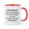 Mugs Funny Coffee Mug Engineer Solving Problems 11 Oz Ceramics Home Office Tea Water Cup Gift For Novelty Birthday