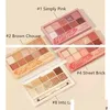 Ögon Shadow Huda Baby The Bed Nudes Eyeshadow Palette 10 Färger Makeup Nove Eye Shadow Natural Nude Matte Shimmer Glitter Pigment Rose Dhmqh