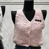 Kobiety Spring Sweters klasyczny czołg Top litera haftowa kamizelka kamizelka kobiety sweter jesienny rękaw krótki czołg