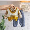 Clothing Sets Baby Girls Cotton Clothes Spring Autumn Children Shirt Sweater Vest Plaid Shirt Pants 3Pcs/Set Infant Outfit Kid Fashion Toddler