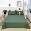 Flat Sheet Solid Color Bed Simple Style Soft Comfortable Bedsheet 240306