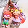 Keychains Lanyards Anime Kawaii Rugrats i Paris Naughty Soldier Key Chain Tecknad karaktär Söt hängande bilgåvor Y240316