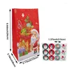 Cadeau cadeau 24pcs Joyeux Noël Kraft Papier Sac de bonbons Noël Père Noël Cuisson Boîte d'emballage Navidad Party Fournitures